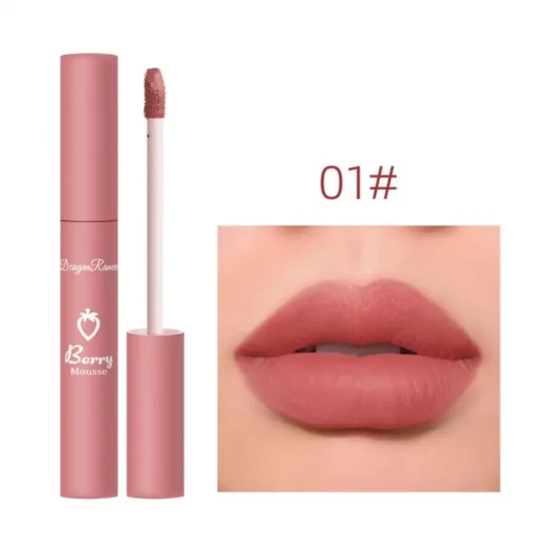 12 Colors Nude Matte Velvet Lip Gloss Waterproof - Image 3