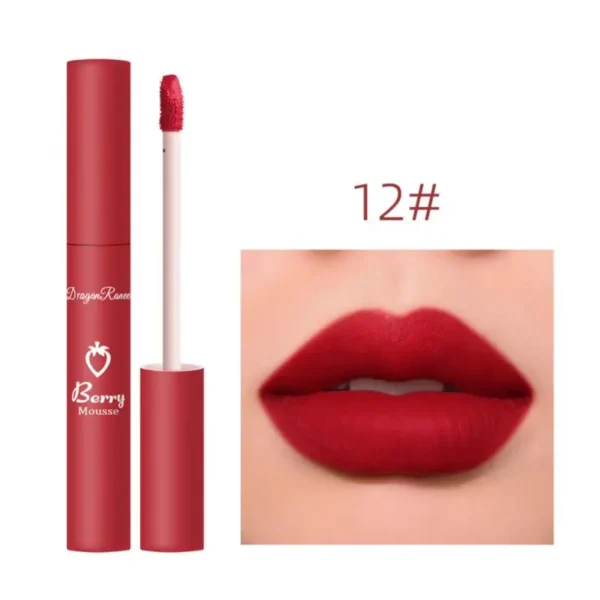 12 Colors Nude Matte Velvet Lip Gloss Waterproof - Image 6