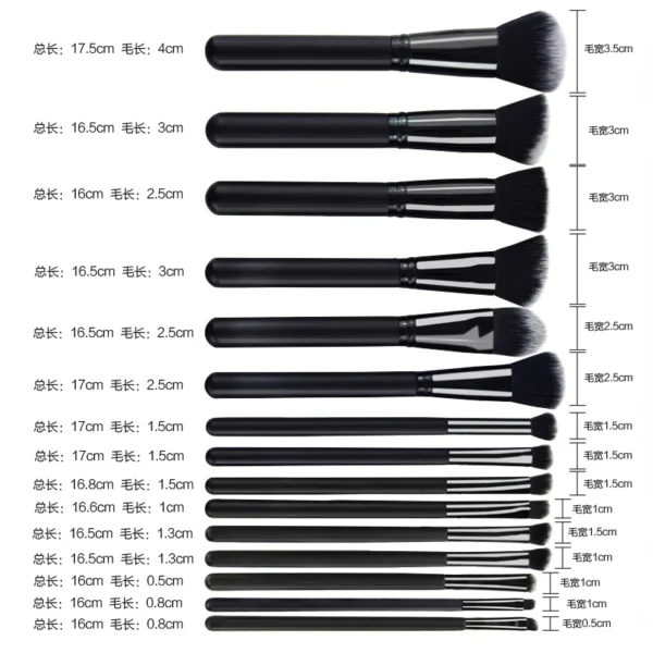 15pcs Makeup Brushes Set For Cosmetic Professional - Image 4