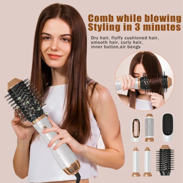 5 in1 Hot Air Comb Set Electric Hair Dryer - Image 5