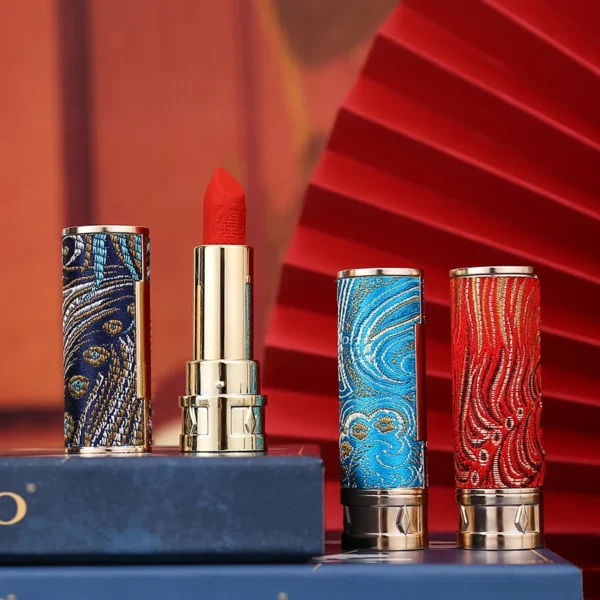 Chinese Style Carved Lipstick Gift Box Set 5pcs - Image 2