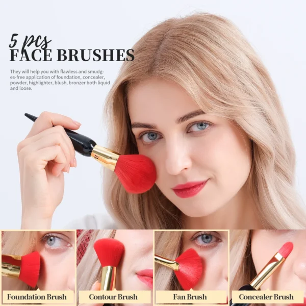 DUcare Makeup Brushes 12Pcs The Queen Seris - Image 2