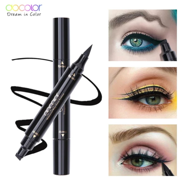 Docolor Black Liquid Eyeliner Stamp Marker Pencil Waterproof