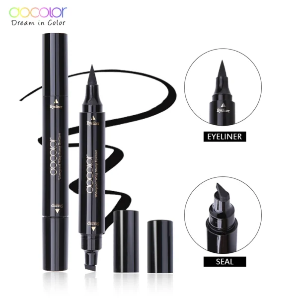 Docolor Black Liquid Eyeliner Stamp Marker Pencil Waterproof - Image 4