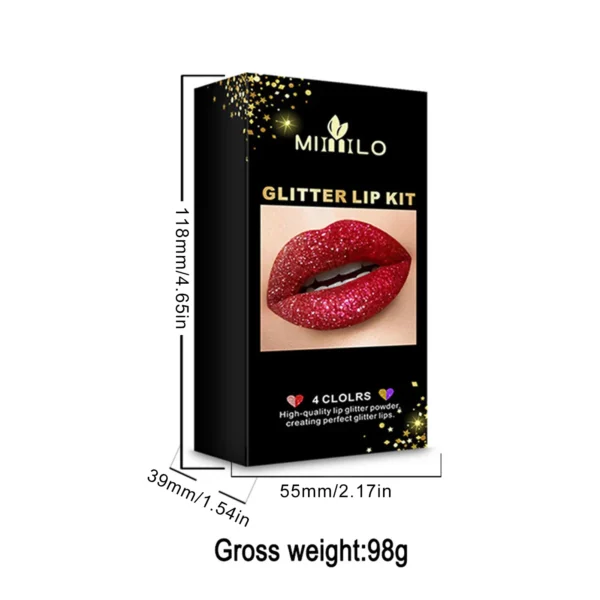 Glitter Lip Kit Long Lasting Waterproof - Image 4