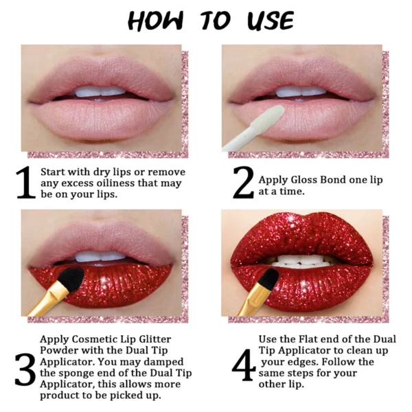 Glitter Lip Kit Long Lasting Waterproof - Image 5