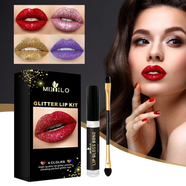 Glitter Lip Kit Long Lasting Waterproof