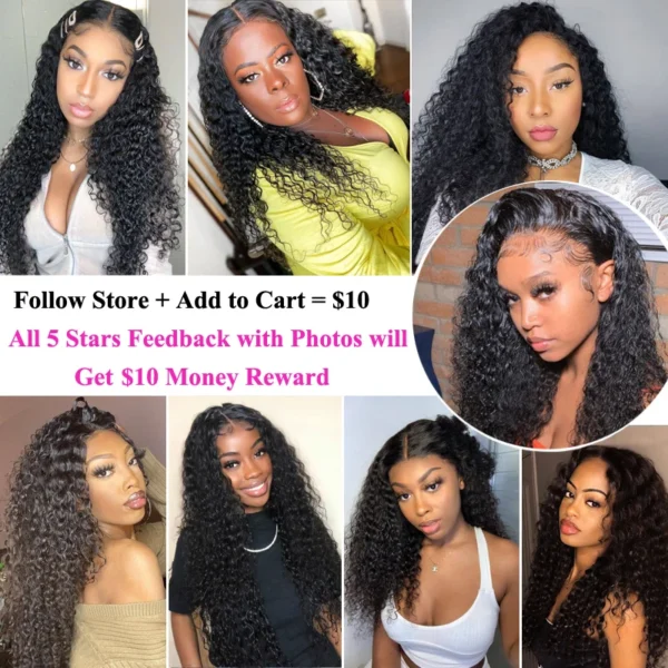 Julia Hair Curly Weave Human Hair 3 Bundles With Closure 4PCS - Image 6