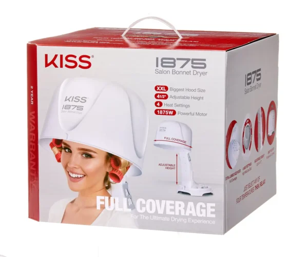 KISS USA Salon Professional Bonnet Ceramic Portable Hair Dryer - Image 3