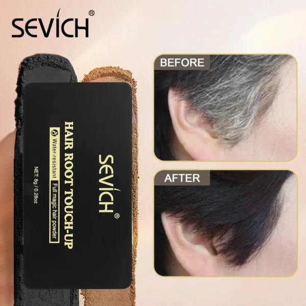 Sevich Unisex 4 Color Hair Root Touch-up Hairline Powder 8g Waterproof - Image 3