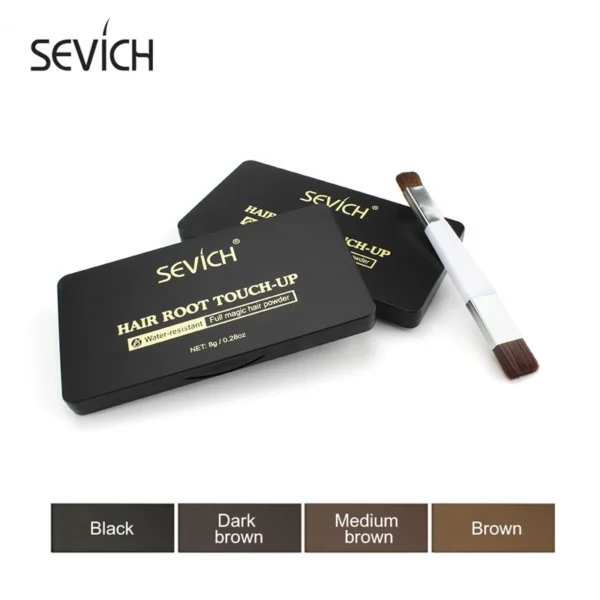 Sevich Unisex 4 Color Hair Root Touch-up Hairline Powder 8g Waterproof - Image 6